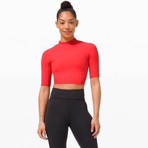 Lululemon Everlux mesh back crop short sleeve